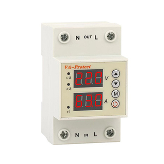  Automatic Din Rail 230V 80A Dual Display Adjustable Over And Under Voltage Protective Device Protector 