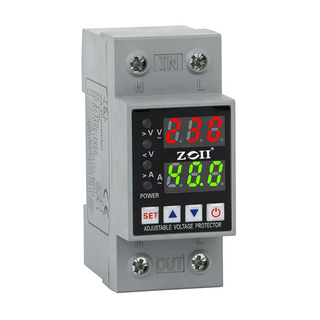  Automatic Din Rail 230V 63A Dual Display Adjustable Over And Under Voltage Protective Device Protector 