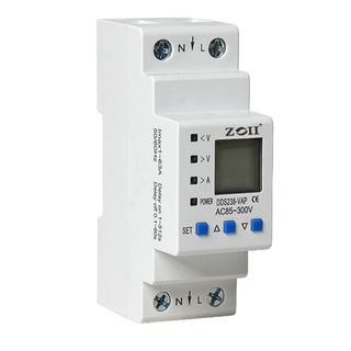 63A Adjustable LCD Digital Under Voltage Over Voltage Protector with Energy Monitor